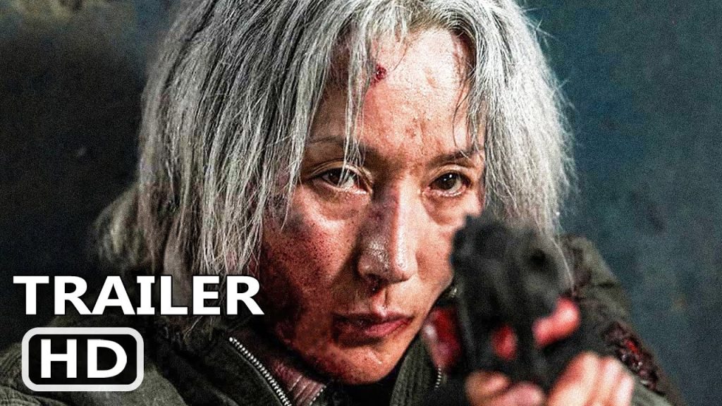 Poster film Korea The Old Woman with the Knife 2025, action thriller tentang pembunuh bayaran veteran wanita.
