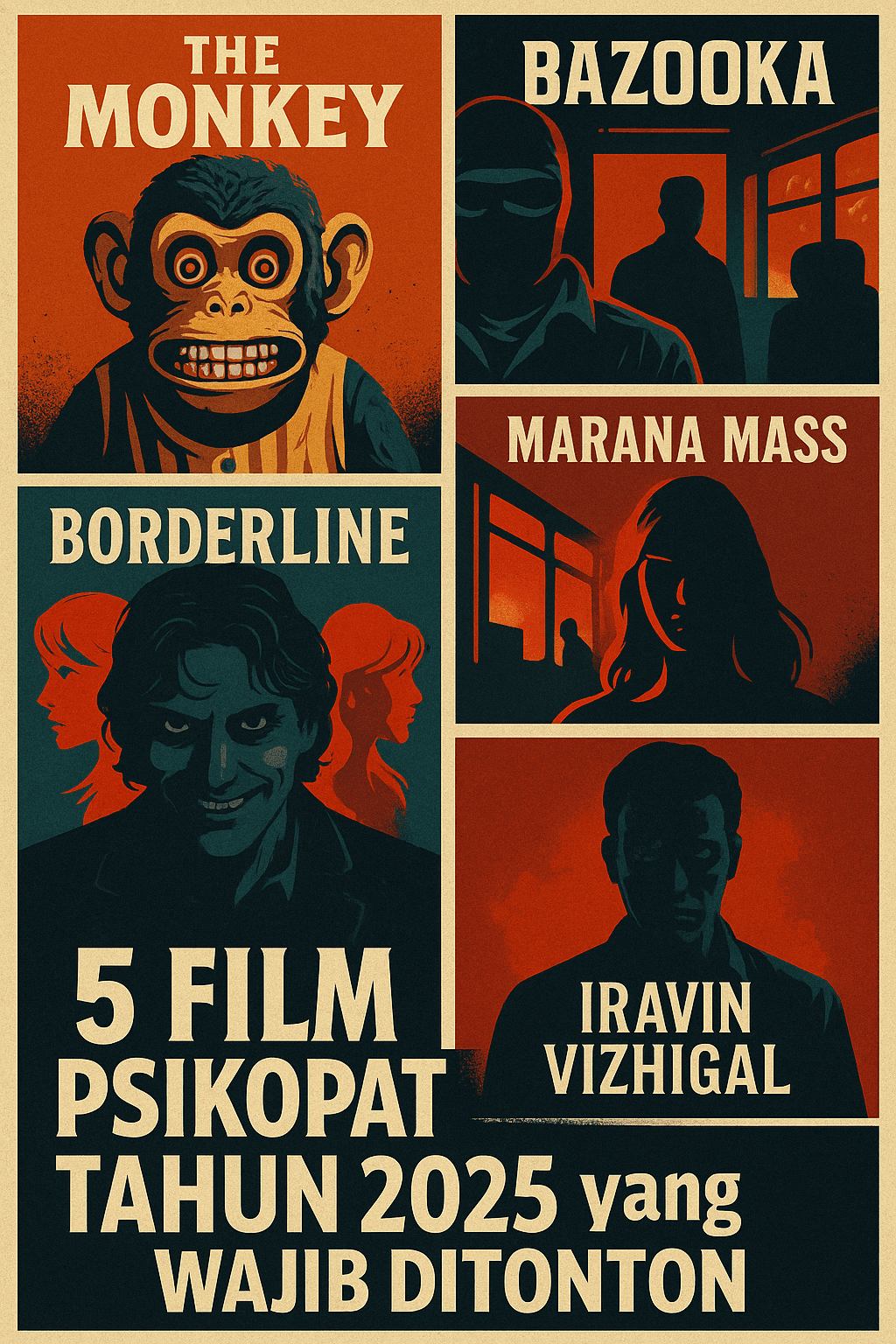 5 Film Psikopat Tahun 2025 yang Wajib Ditonton